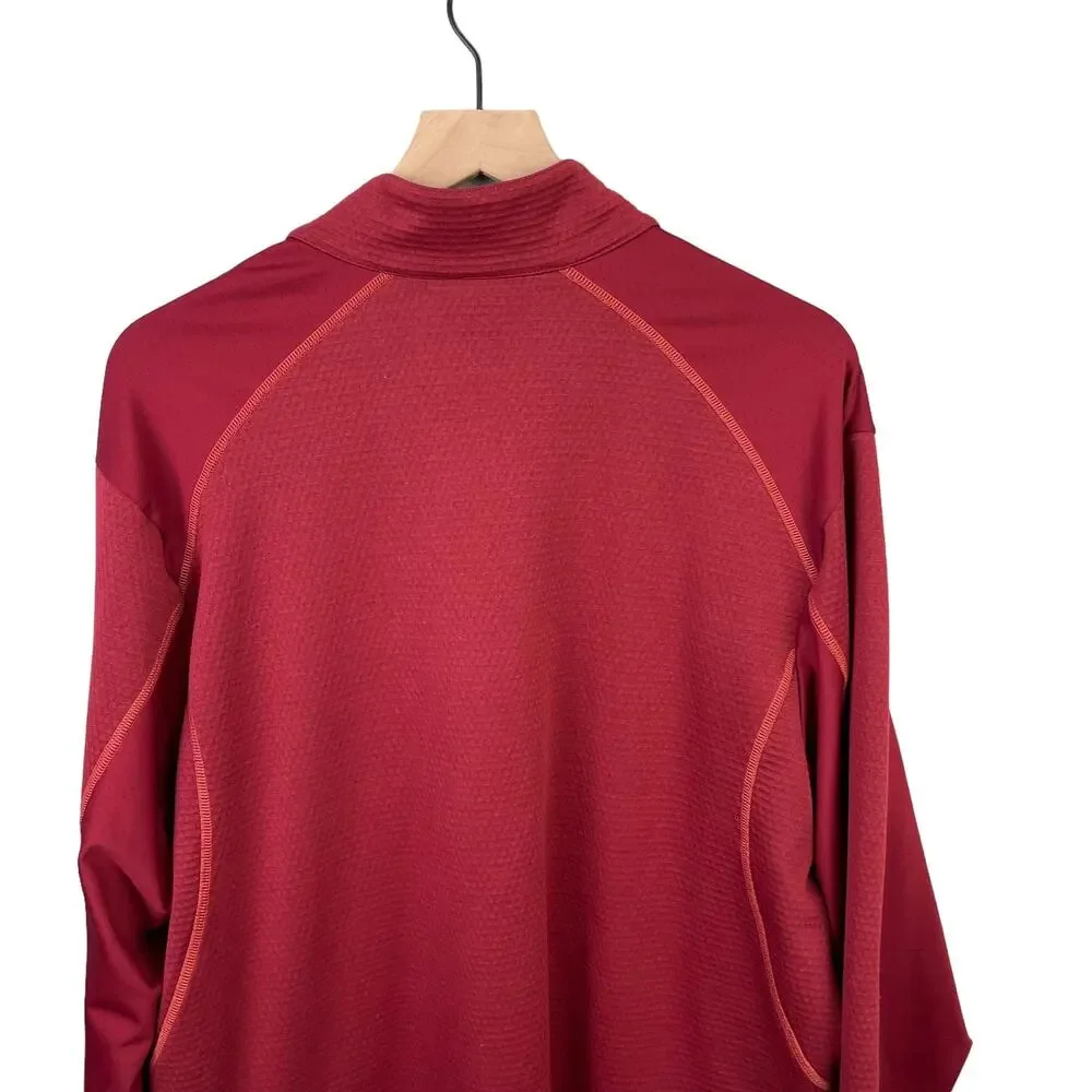 Nike Fit Sweater Therma Red and‎ Orane 1/4 Zip Warm Men's XL